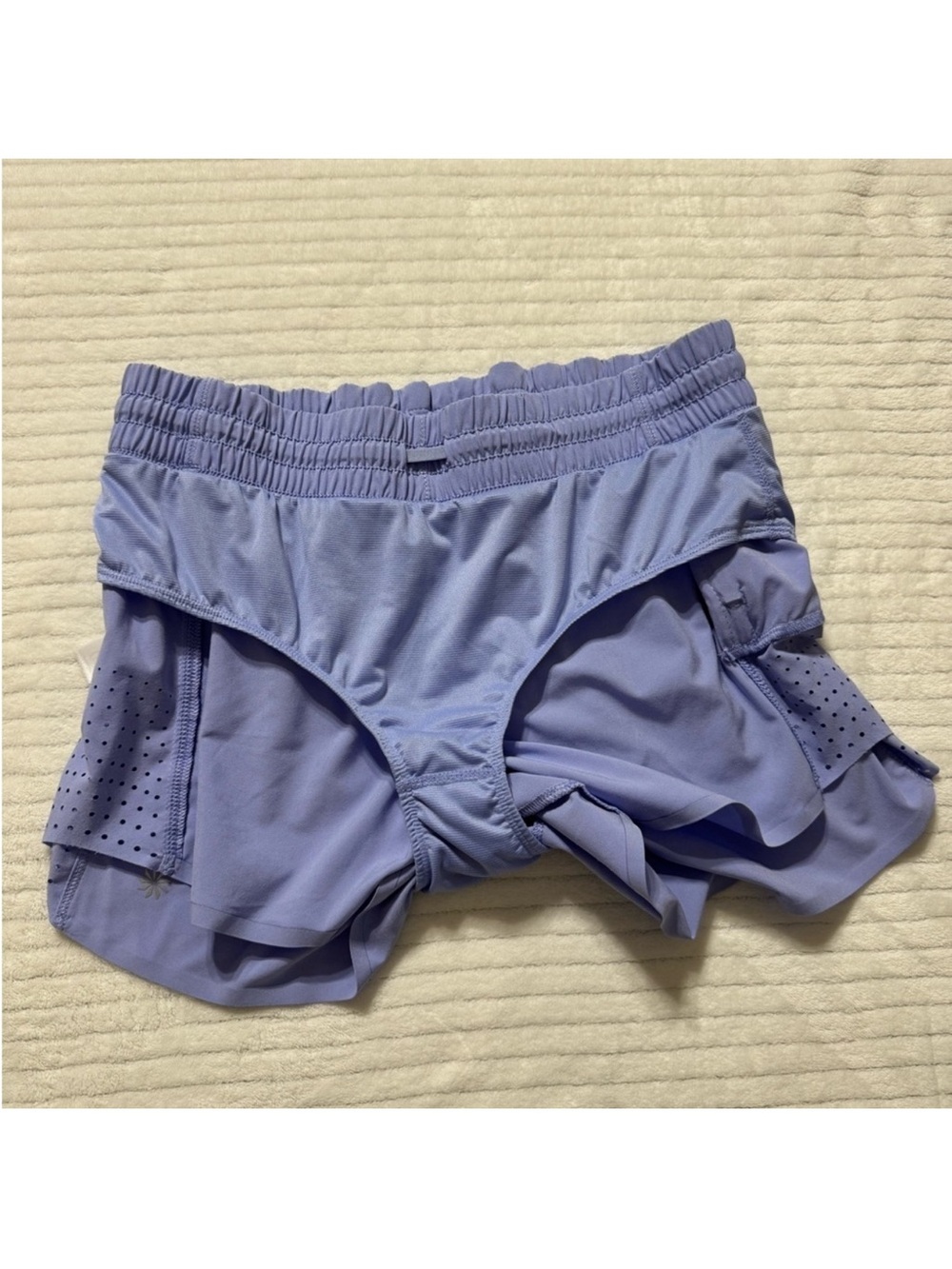 Athleta Layered Athletic Shorts in Lavender and Light Gray - Picture 5 of 12